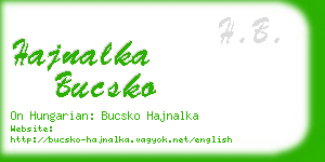 hajnalka bucsko business card